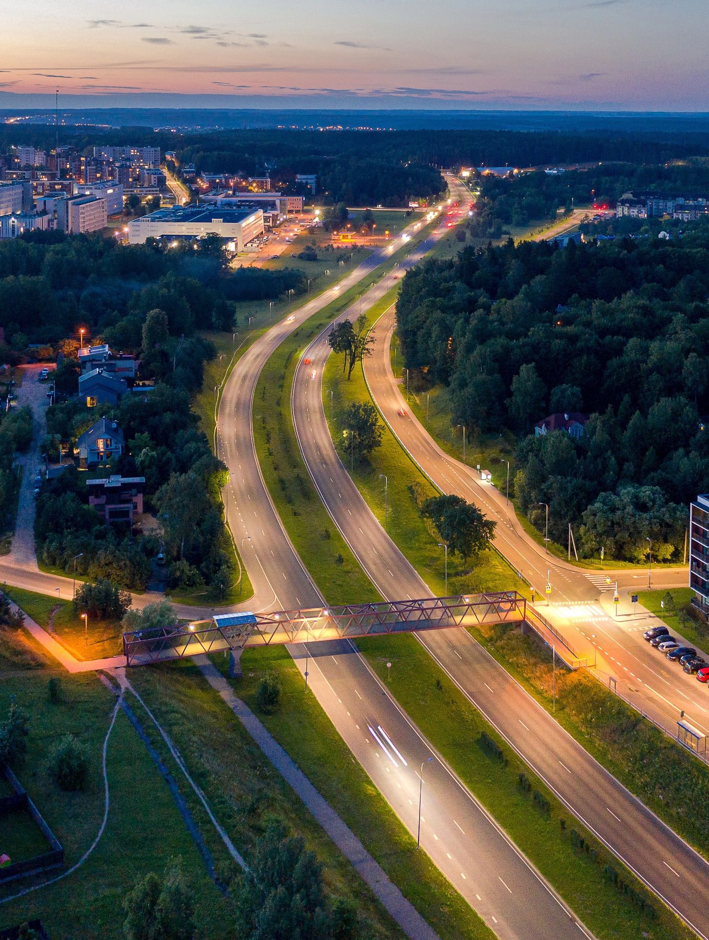 Strada illuminata